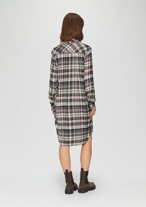 Image du produit S.Oliver Kleid Kariertes Kleid aus Viskosemix mit Krempel-Detail (38)