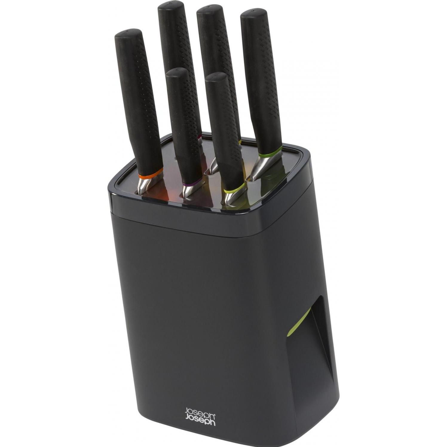Joseph Joseph LockBlock 7-teiliges Set, Messerblock, Schwarz