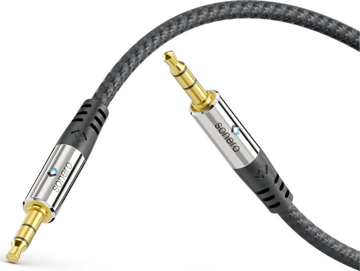 Produktbild Sonero Audio-Kabel 3.5 mm Klinke mit Nylonmantel 3 m (3 m, 3.5mm Klinke (AUX))