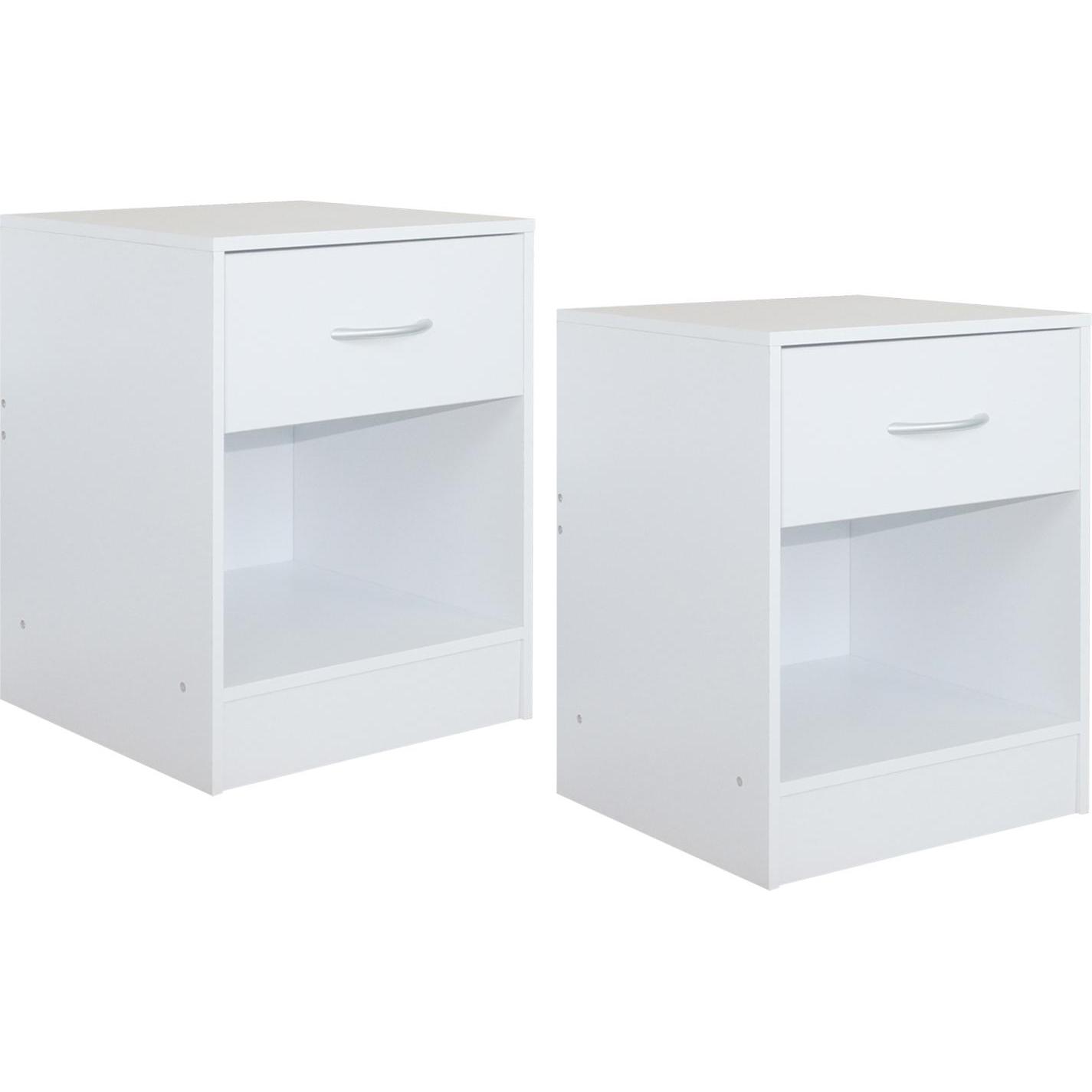 HTI-Living, Nachttisch, Nachtschrank 2er Set Thekla Weiss