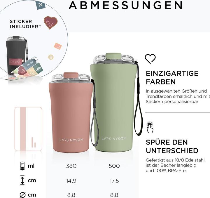 Actual product image Lars Nysøm Stainless steel thermo mug Rørelse (0.38 l)