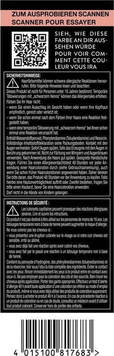 Nutritional values and ingredients Syoss Coloration 4 1 Mittelbraun (4 1 Medium brown)