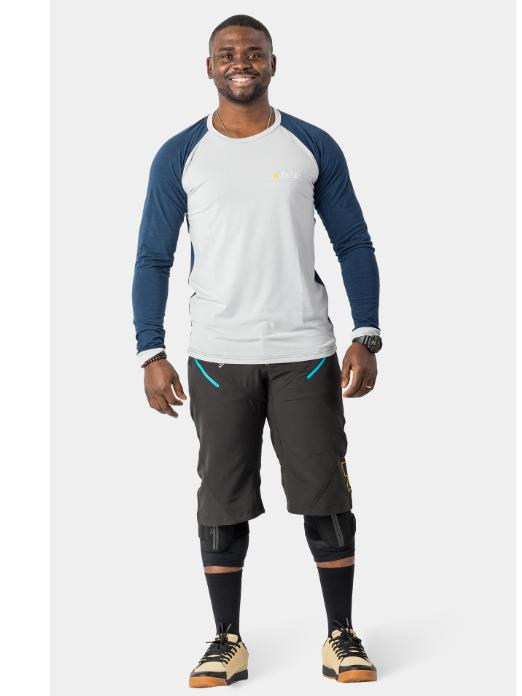 Immagine prodotto dirtlej Maglia a maniche lunghe Mountee drirelease® Merino, grigio/blu, XL (XL)