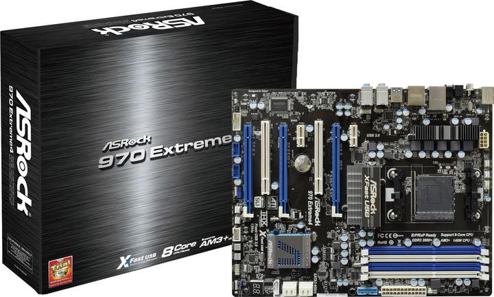 Produktbild AsRock 970 Extreme4 (AM3+, AMD 970, ATX)