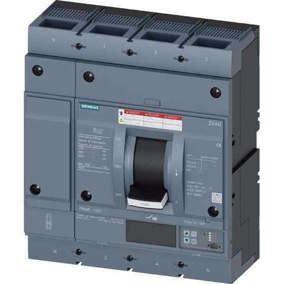 Siemens, Schutzschalter, Leistungsschalter 1000A 4p 400-1000A/In 3VA6610-7KT42-0AA0