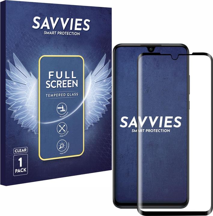 Savvies Protection d'écran intégrale Verre de protection blindé (1 pièce(s), Huawei P30 Lite)