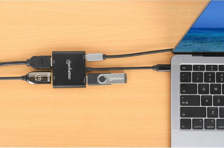 Produktbild Manhattan USB-C PD auf Dual-HDMI-Monitor-Adapter (USB Typ-C, 5.90 cm)
