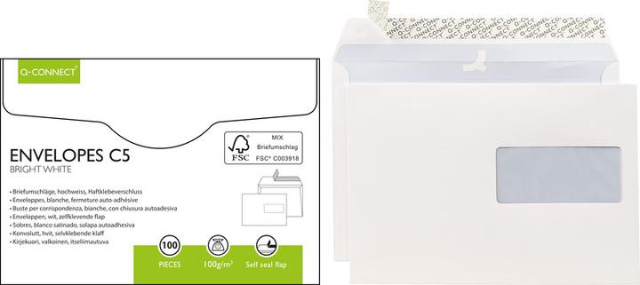 Produktbild Q-Connect Couvert Office (C5, 100 x)