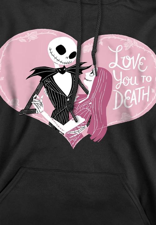 Produktbild The Nightmare Before Christmas Love You To Death Kapuzenpullover Valentinstag (M)