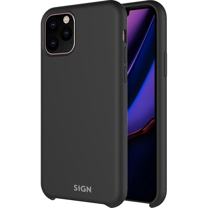 SIGN Liquid Silicone Case for iPhone 12 Pro Max - Black (Apple iPhone 12 Pro Max), Smartphone Hülle, Schwarz