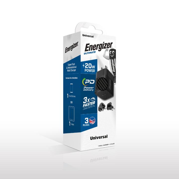 Produktbild Energizer Power-Delivery Ladegerät – 20 W – EU/UK/US (20 W)