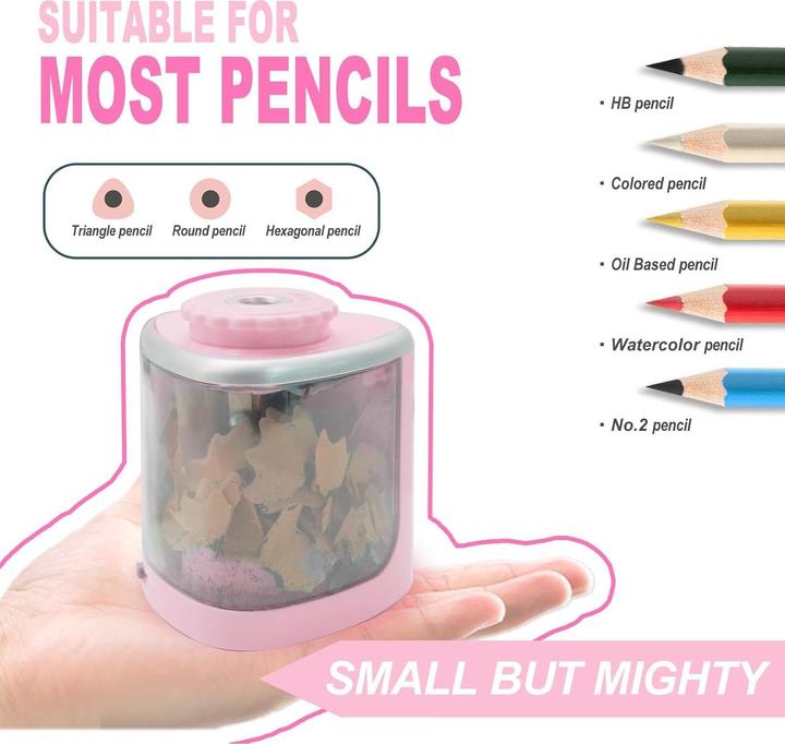 Actual product image ASMI Elektrischer Bleistiftspitzer Pink