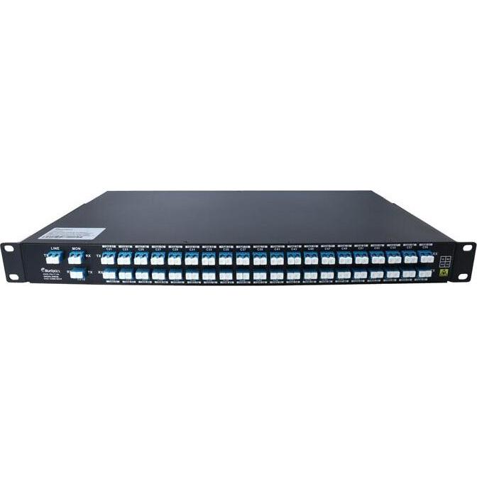 BlueOptics Soluzione rack multiplexer DWDM, 40 canali, monomodale, 1U, Ricetrasmettitore, Nero