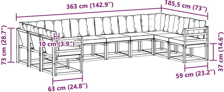 Produktbild vidaXL Outdoor-Sofa