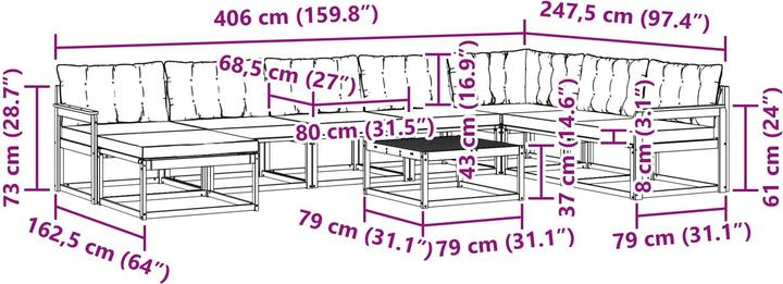Image du produit vidaXL Outdoor-Sofagarnitur