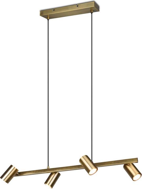 Trio Marley pendant light GU10 4-fold antique brass (GU10)