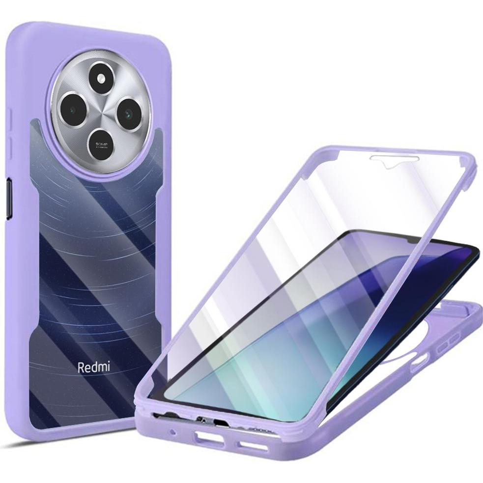 Techsuit - ColorVerse 360 Series + Screen Protector - Xiaomi Redmi 14C / Poco C75 - Purple (Xiaomi Redmi 14C, Xiaomi Poco C75), Cover smartphone, Viol