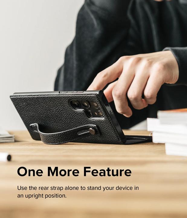 Image du produit Ringke Folio Signature Flip Leather Case for Samsung Galaxy S22 Ultra Black (FSE117R261) (Samsung Galaxy S22 Ultra)