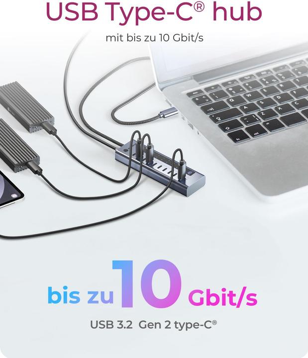 Produktbild Icy Box IB-HUB1450-C31 (USB-C, 9 Ports)