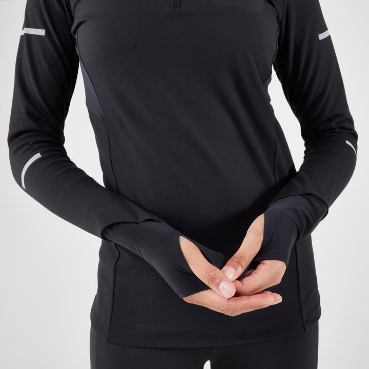 Produktbild Kiprun Laufshirt langarm Damen - Warm Light schwarz (44)