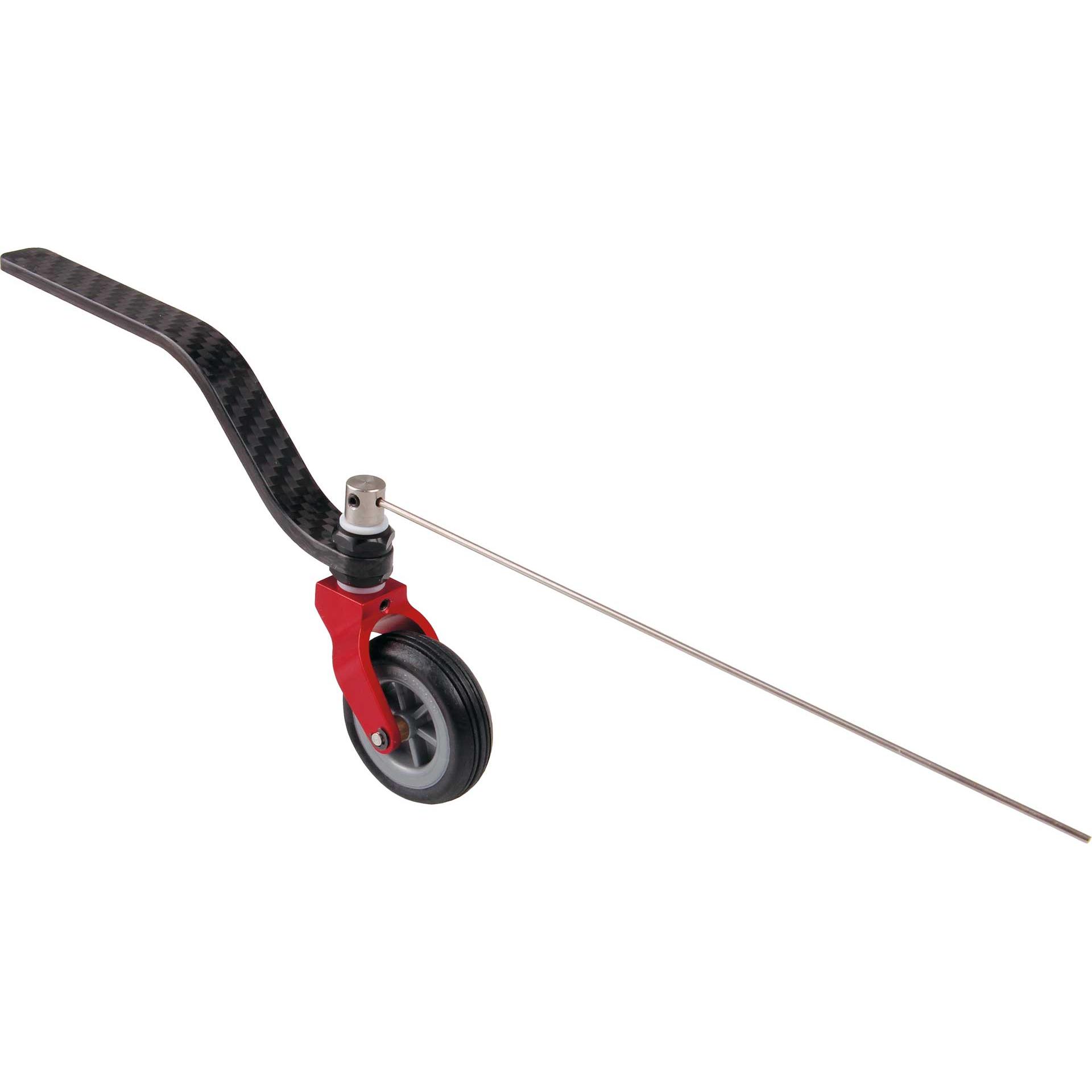 Kuza Heckfahrwerk 50-70ccm Carbon V2 mit Rad ca. 41mm lenkbar