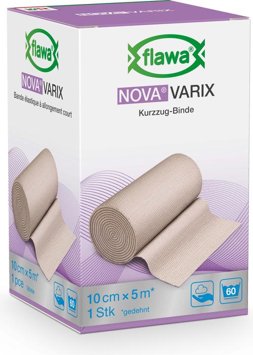 Produktbild Flawa Nova Varix Kurzzugbinde hautfarbig 10 cm x 5 m
