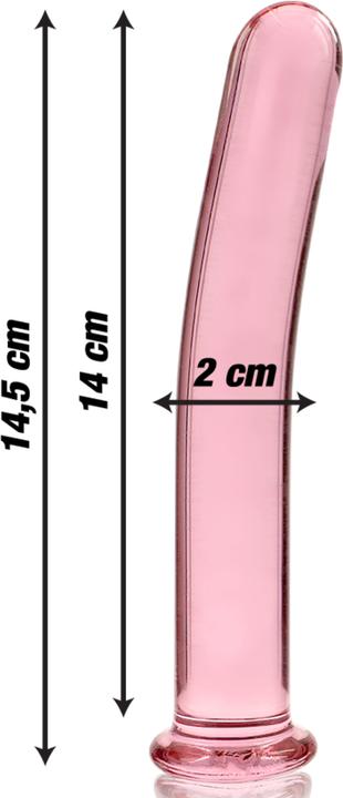 Actual product image Ibiza Nebula Series By ™ - Model 8 Dildo Borosilicate Glass 14.5 X 2 cm Pink