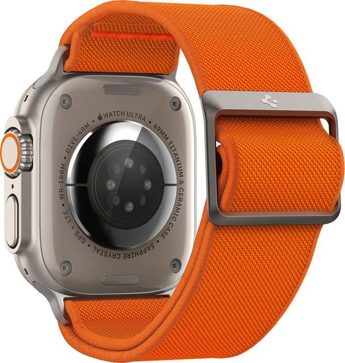 Produktbild Spigen Fit Lite Band für Apple Watch Series 42, 44, 45, 49 mm - orange (45 mm, 44 mm, 42 mm, 49 mm, Fabric, Nylon, Stainless Steel)