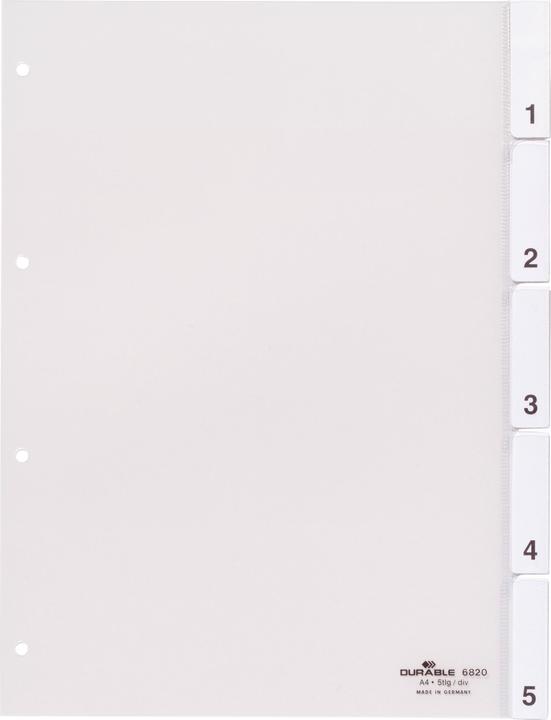 Produktbild Durable Ordnerregister Verwendung für Papierformat: DIN A4 Ausführung der Tabe: blanko
