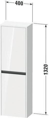 Produktbild Duravit Hochschrank Ketho.2 400x1320x240mm Türansch re we supermatt (40 x 24 x 132 cm)