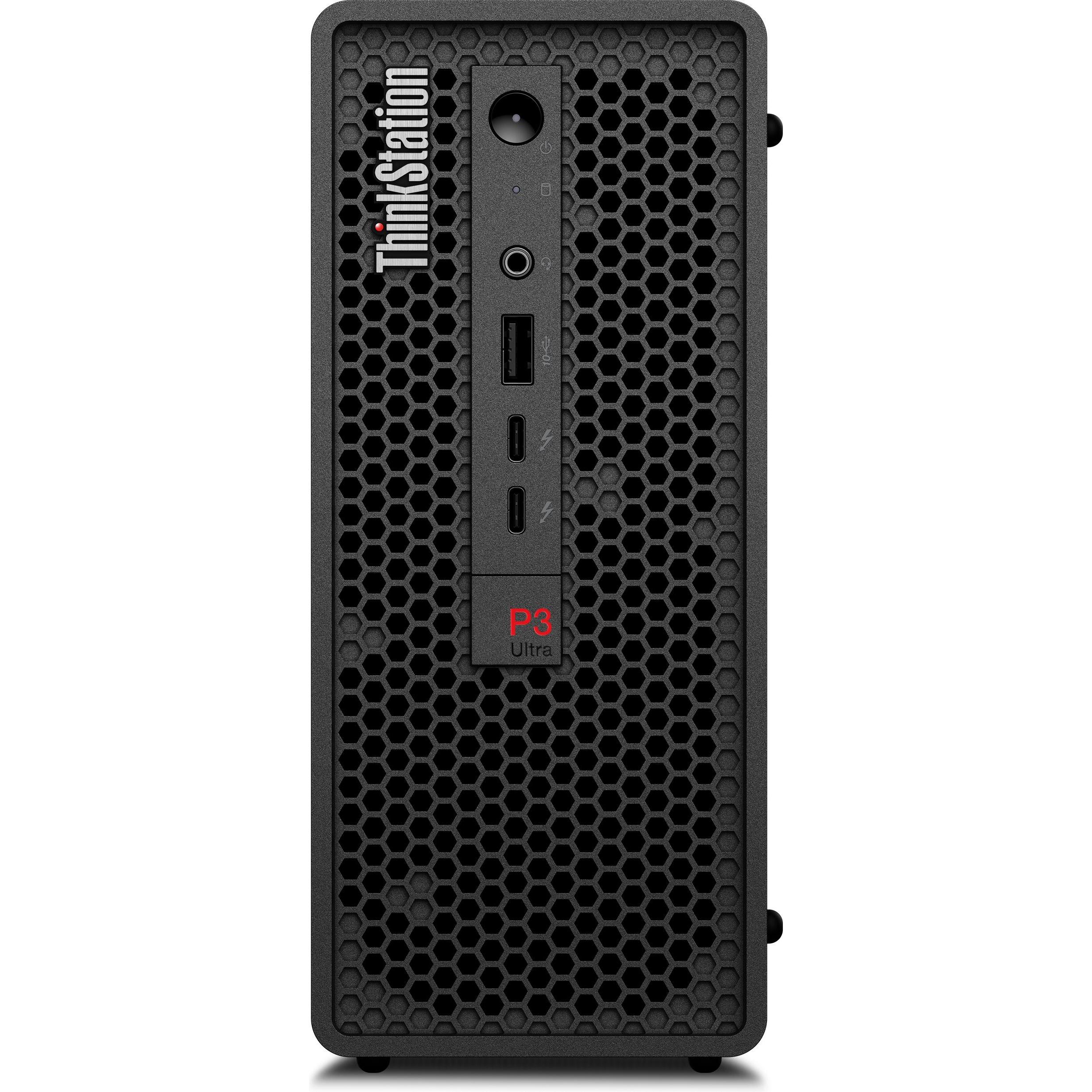 Lenovo ThinkStation P3 Ultra (Intel Core i7-14700K, 32 GB, 1000 GB, UHD Graphics 770), PC, Schwarz