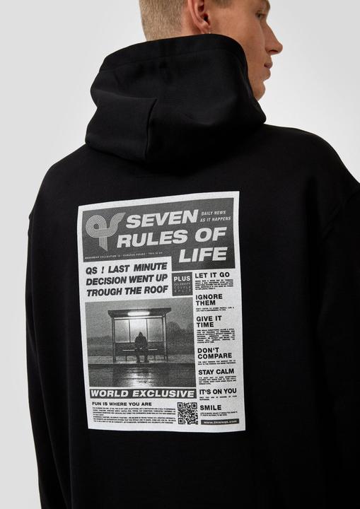 Produktbild s.Oliver Sweatshirt Streets Hoodie mit Print (L)
