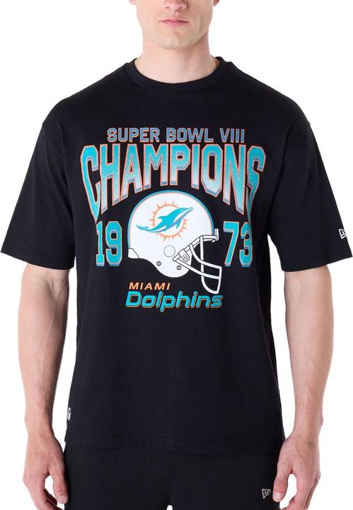 Actual product image New Era NFL Shirt - HELMET Miami Dolphins schwarz - S (S)