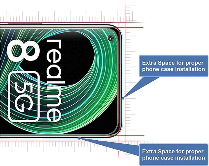 Actual product image Screenguard Realme 8 5G Armored Glass Protective Film Case Friendly Design (1 Piece, Realme 8 5G)