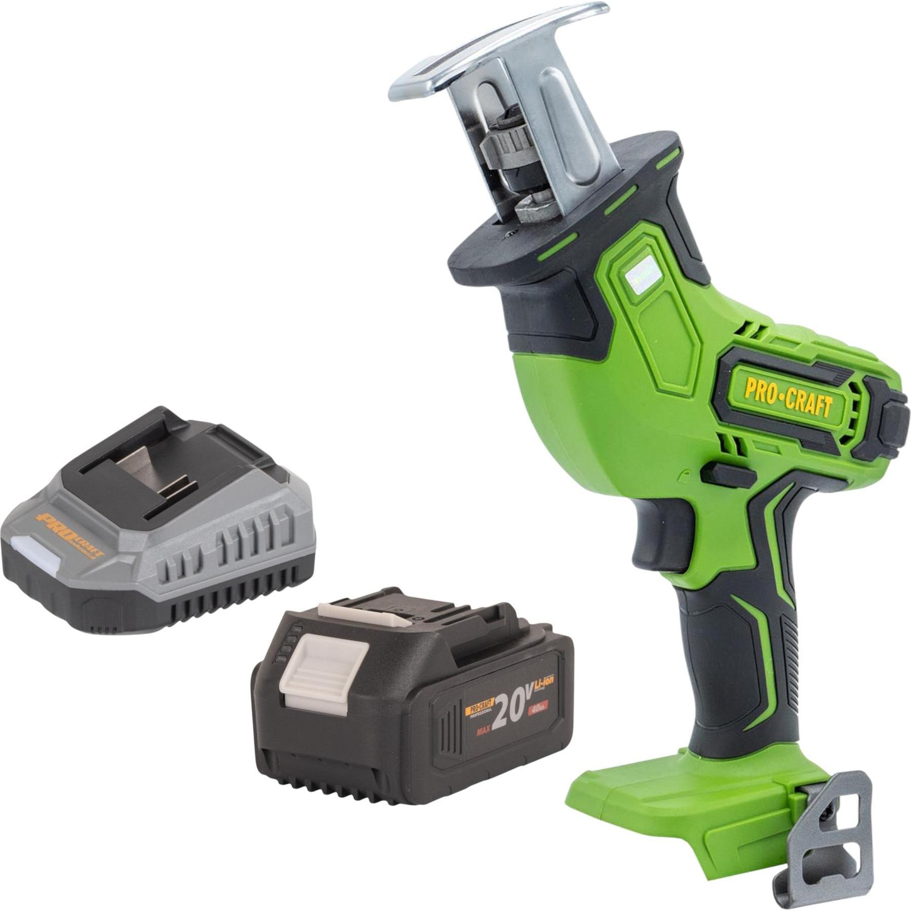 Procraft, Sega universale, PSS30bb Akku Säbelsäge 20 V Brushless + 1x Akku 4,0 Ah + Ladegerät