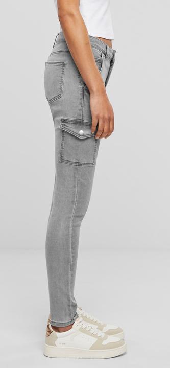 Actual product image Cloud 5ive Cloud5ive ladies high waist cargo jeans trousers with washed look - 131275 (S)