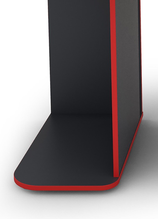 Produktbild Homexperts FLYNN Schreibtisch Breite 160 cm, anthrazit mit roter Kante