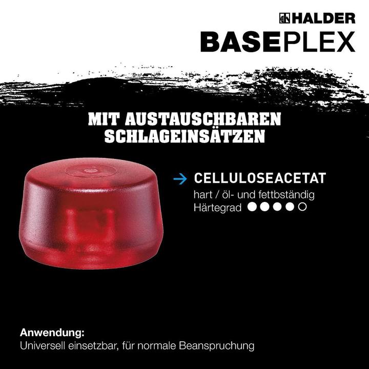 Actual product image Halder Soft-face hammer head head-Ø 50 mm cellulose acetate red (77 g)