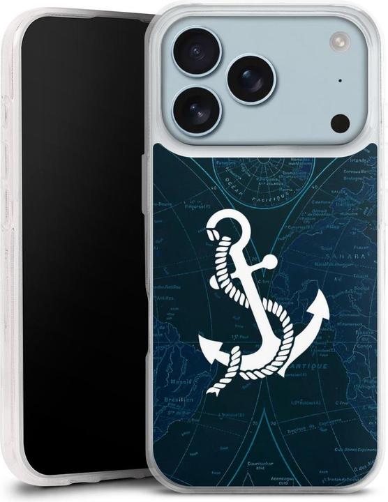 DeinDesign Silikon Hlle fr Apple iPhone 17 Pro Handyhlle Case Smartphone  Schutzhlle Anker Landkarte