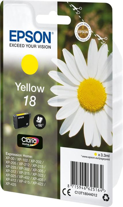 Image du produit Epson Encre/18 Daisy YL SEC (Y)