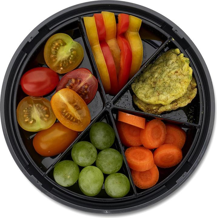 Produktbild Carl Oscar Small SnackDISC ™ 5 chamber rotating Gray - Spider snack container