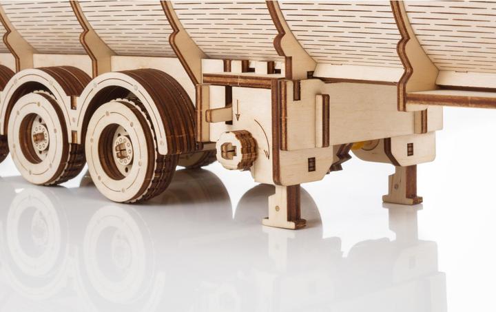 Actual product image Eco Wood Art Mechanical 3D wooden-puzzle -Tank Semi-Trailer for Truck Road King