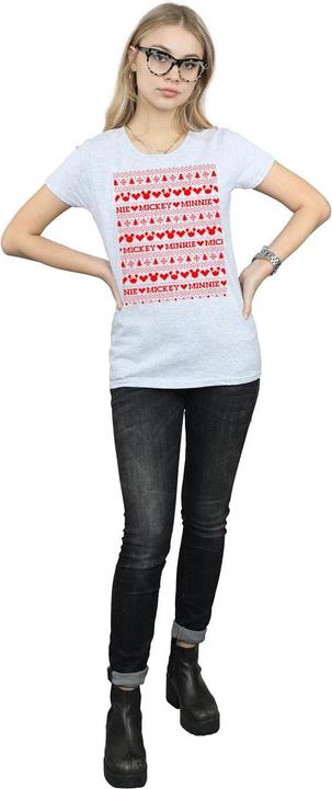 Produktbild Disney Mickey And Minnie Christmas Fair Isle TShirt (L)