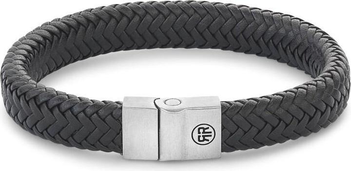 Immagine prodotto Rebel Rose - Bracciale in pelle marrone opaco a spina di pesce RR-M0019-S - Dimensioni: 20 cm - L+ (20 cm)