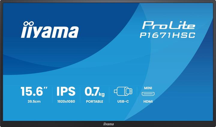 Immagine prodotto iiyama P1671HSC-B1 (1920 x 1080 pixel, 15.60")