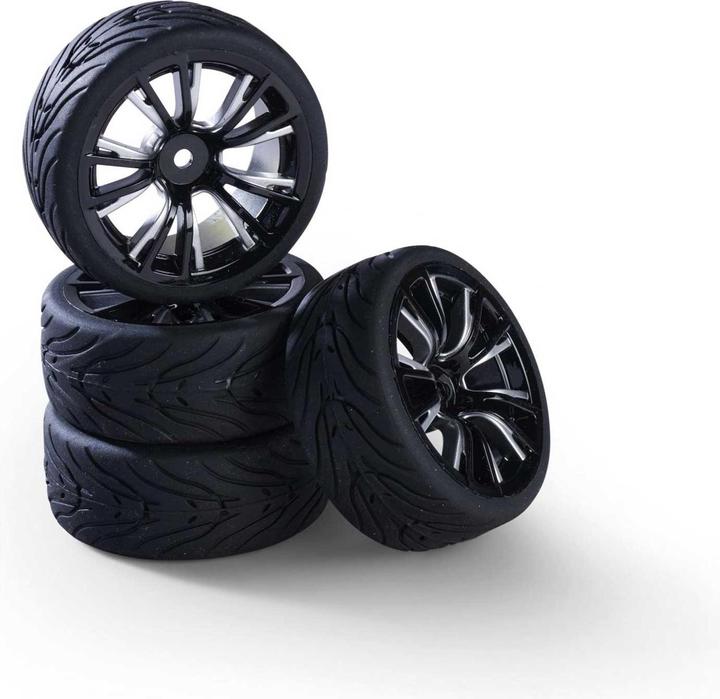 Carson 1:10 Set di ruote M-Design (4) argento/nero.