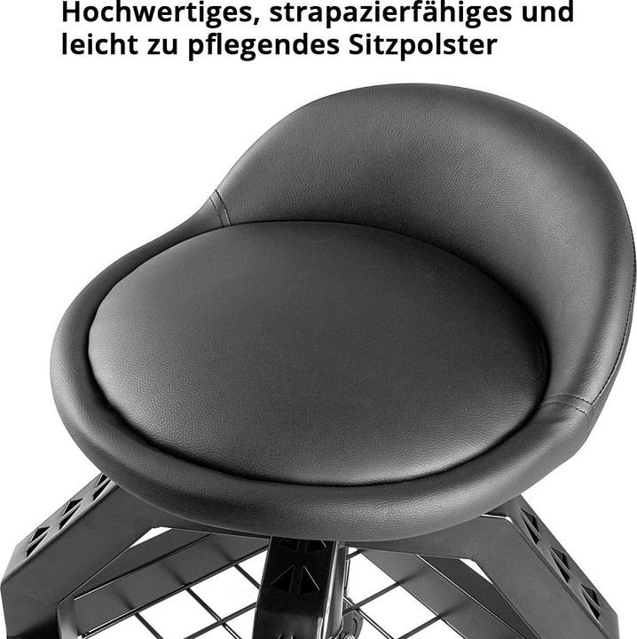 Produktbild Stahlwerk Höhenverstellbarer Werkstatthocker VWH-300 ST bis 136 kg belastbar (1 x)