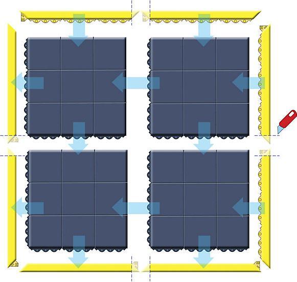 Produktbild kaiserkraft Bodenplatten-Stecksystem, geschlossen (91 x 91 cm)
