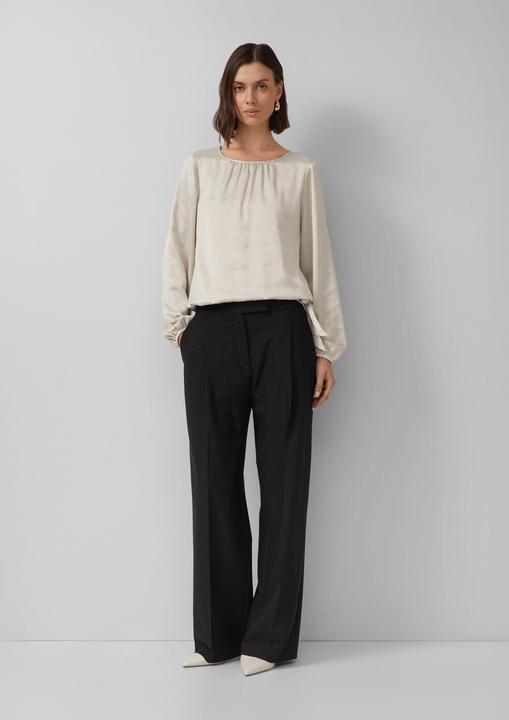 Immagine prodotto s.Oliver Bluse Satin-Bluse mit Binde-Detail am Saum (32)