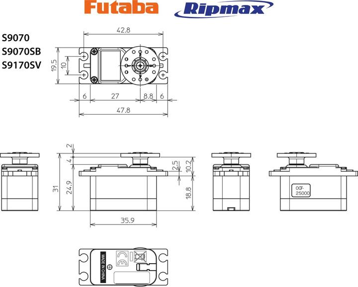 Produktbild Futaba Servo S9170SV Digital, SBus-2, HV
